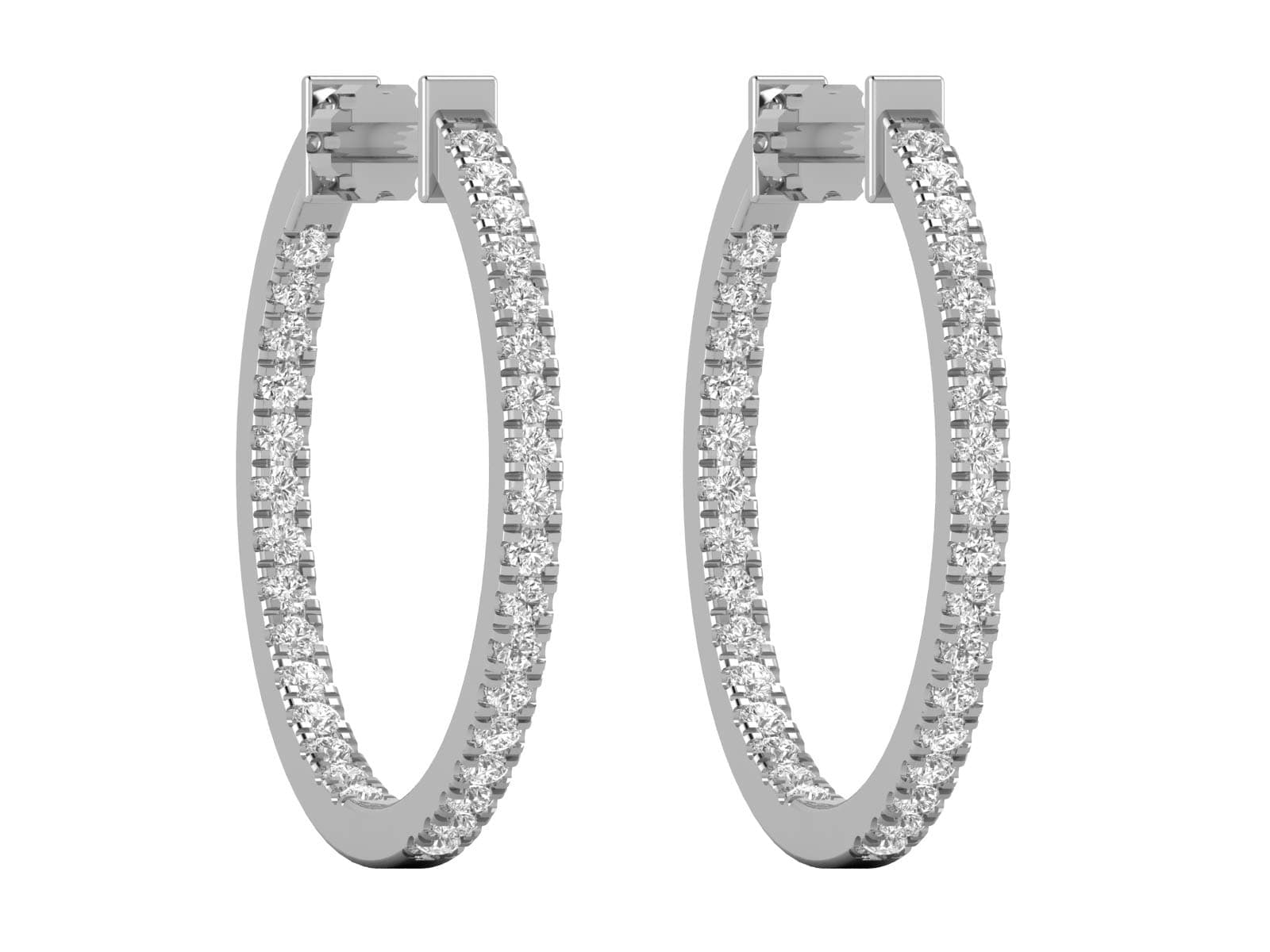Diamond Hoop Earrings