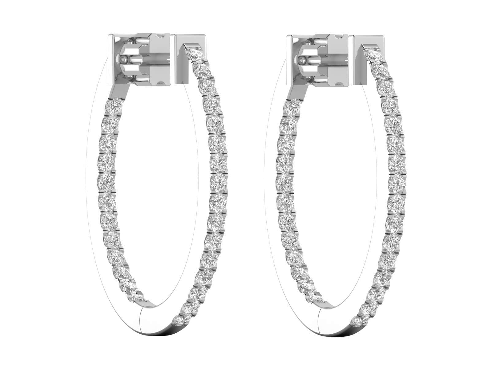 Diamond Hoop Earrings
