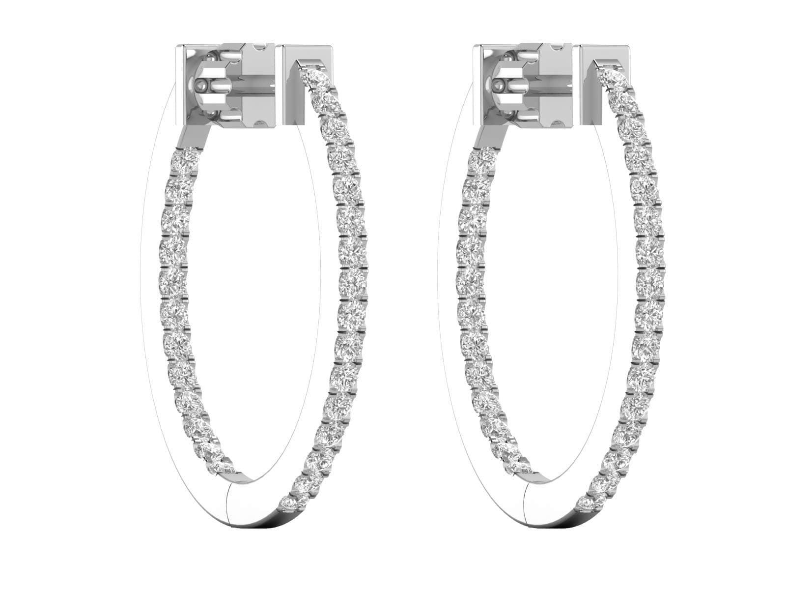 Diamond Hoop Earrings