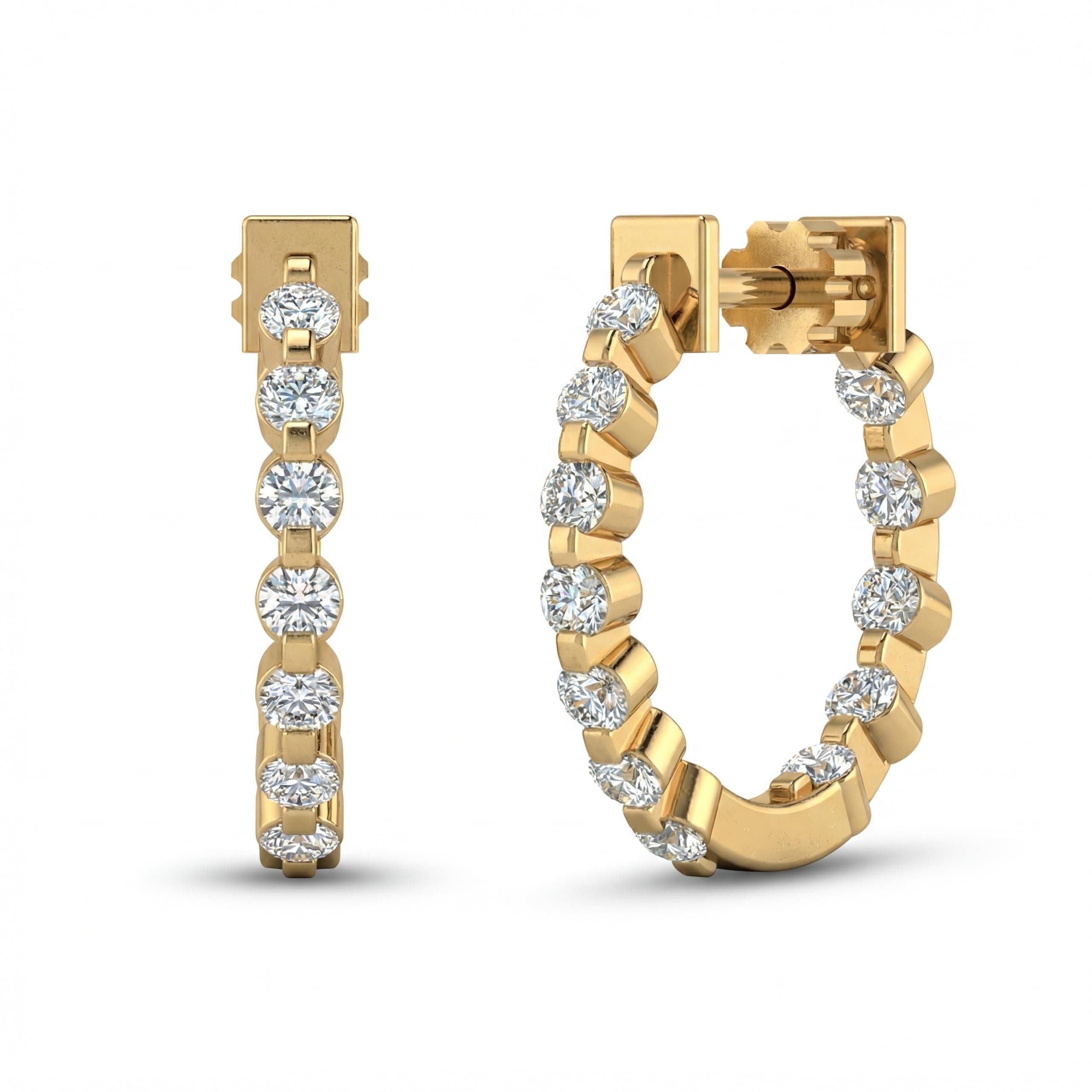 Diamond Hoop Earrings