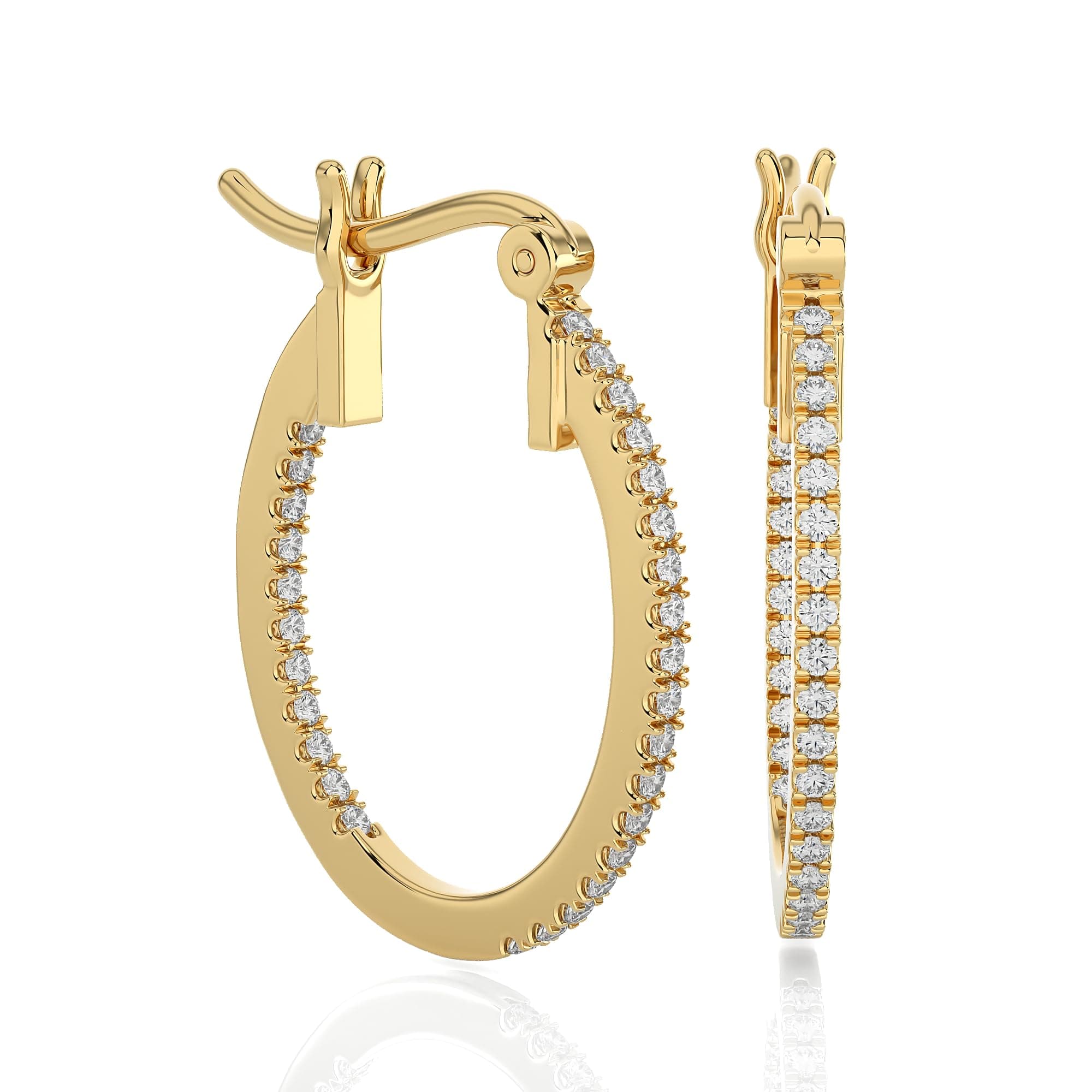 Diamond Hoop Earrings